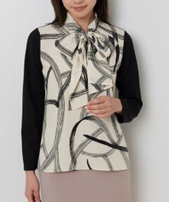 NARACAMICIE / ナラカミーチェ カットソー | 【NARACAMICIE】ボウタイドッキングカットソー