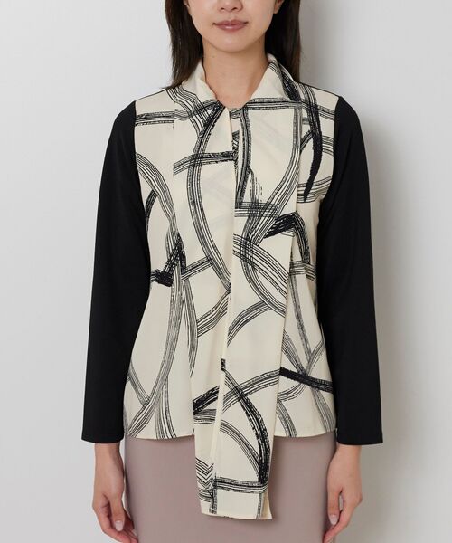 NARACAMICIE / ナラカミーチェ カットソー | 【NARACAMICIE】ボウタイドッキングカットソー | 詳細3