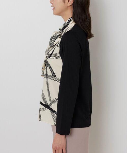 NARACAMICIE / ナラカミーチェ カットソー | 【NARACAMICIE】ボウタイドッキングカットソー | 詳細4