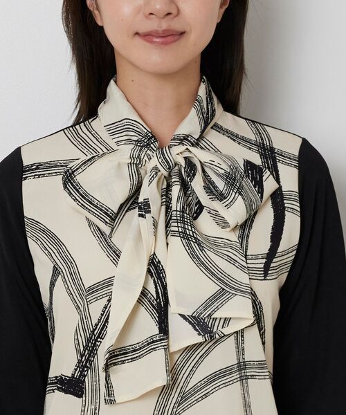 NARACAMICIE / ナラカミーチェ カットソー | 【NARACAMICIE】ボウタイドッキングカットソー | 詳細6