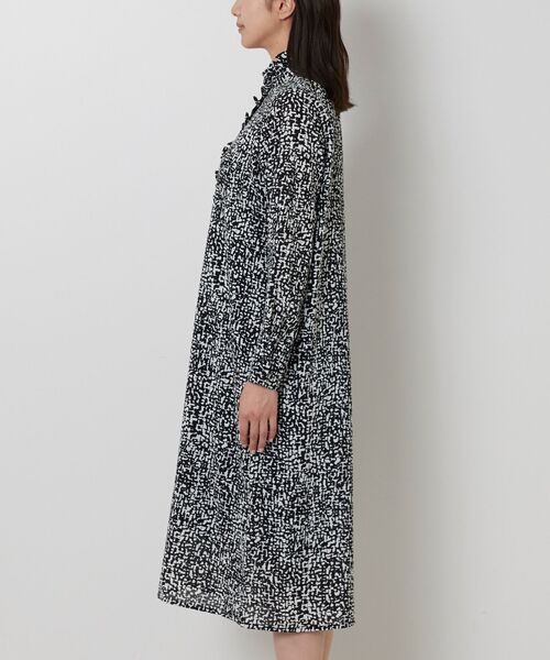 NARACAMICIE / ナラカミーチェ ロング・マキシ丈ワンピース | 【NARACAMICIE】リボン付き幾何柄フリルワンピース | 詳細2