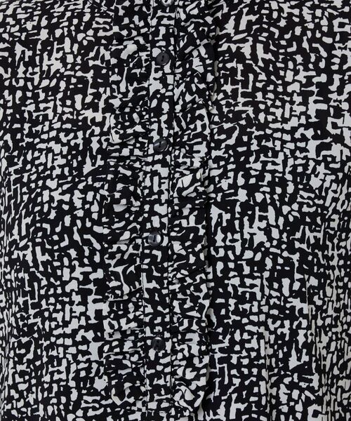 NARACAMICIE / ナラカミーチェ ロング・マキシ丈ワンピース | 【NARACAMICIE】リボン付き幾何柄フリルワンピース | 詳細5