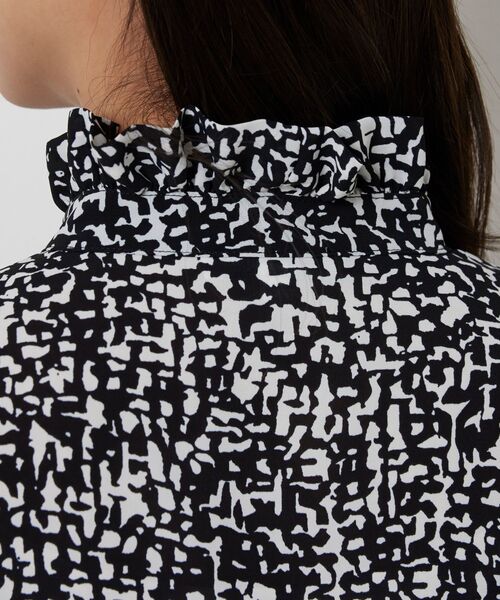 NARACAMICIE / ナラカミーチェ ロング・マキシ丈ワンピース | 【NARACAMICIE】リボン付き幾何柄フリルワンピース | 詳細7
