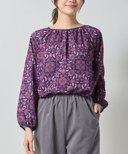 NARACAMICIE / ナラカミーチェ シャツ・ブラウス | 【NARACAMICIE】エスニック柄長袖プルオーバー | 詳細1