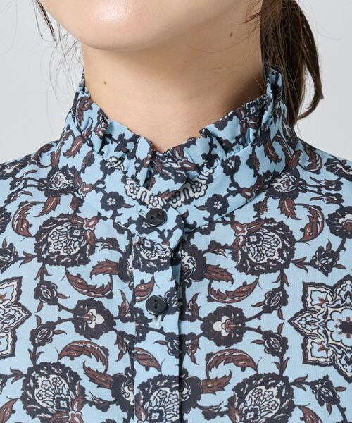 NARACAMICIE / ナラカミーチェ シャツ・ブラウス | 【NARACAMICIE】エスニック柄ミニスタンドフリル長袖ブラウス | 詳細6