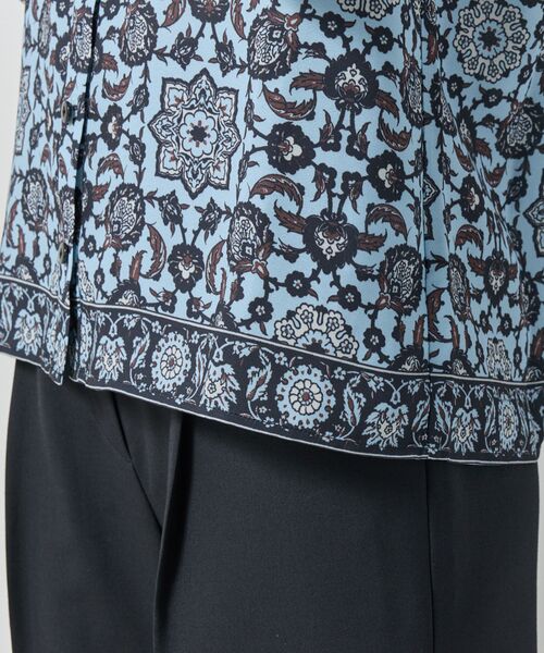 NARACAMICIE / ナラカミーチェ シャツ・ブラウス | 【NARACAMICIE】エスニック柄ミニスタンドフリル長袖ブラウス | 詳細9
