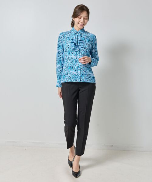NARACAMICIE / ナラカミーチェ シャツ・ブラウス | 【NARACAMICIE】GENIUS森と湖柄取り外しフリル付長袖ブラウス | 詳細12