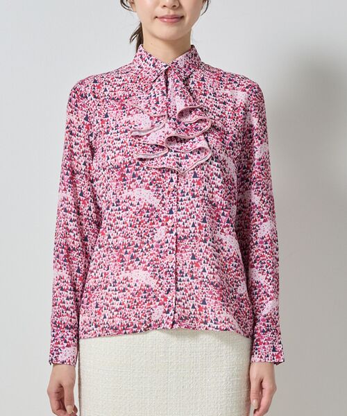 NARACAMICIE / ナラカミーチェ シャツ・ブラウス | 【NARACAMICIE】GENIUS森と湖柄取り外しフリル付長袖ブラウス | 詳細2