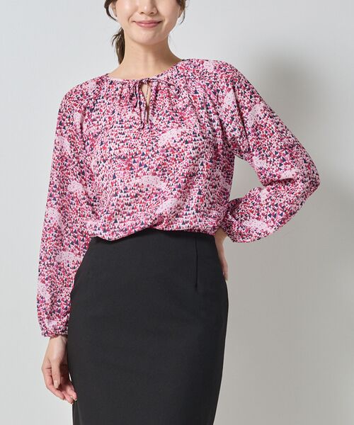 NARACAMICIE / ナラカミーチェ シャツ・ブラウス | 【NARACAMICIE】GENIUS森と湖柄リボン付きプルオーバー | 詳細1