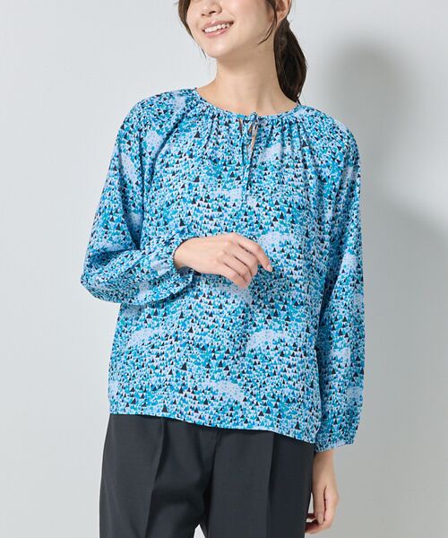 NARACAMICIE / ナラカミーチェ シャツ・ブラウス | 【NARACAMICIE】GENIUS森と湖柄リボン付きプルオーバー | 詳細2