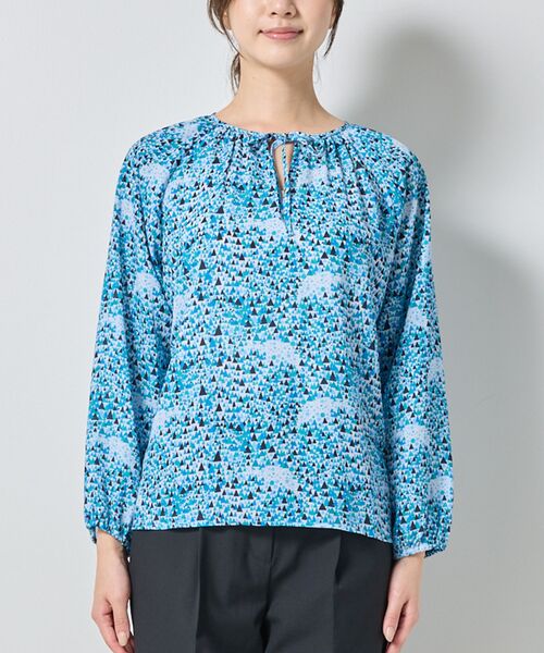 NARACAMICIE / ナラカミーチェ シャツ・ブラウス | 【NARACAMICIE】GENIUS森と湖柄リボン付きプルオーバー | 詳細3