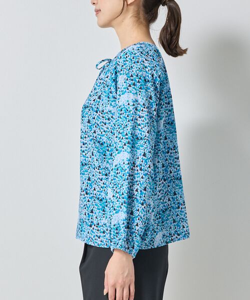 NARACAMICIE / ナラカミーチェ シャツ・ブラウス | 【NARACAMICIE】GENIUS森と湖柄リボン付きプルオーバー | 詳細4