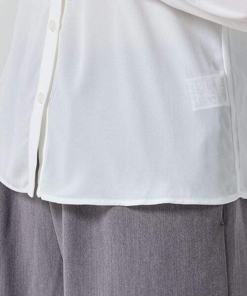NARACAMICIE / ナラカミーチェ シャツ・ブラウス | 【NARACAMICIE】無地ジョーゼットフリル長袖ブラウス | 詳細9