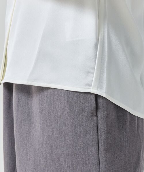 NARACAMICIE / ナラカミーチェ シャツ・ブラウス | 【NARACAMICIE】サテンフリル長袖ブラウス | 詳細11