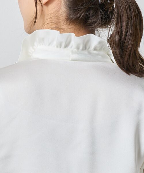 NARACAMICIE / ナラカミーチェ シャツ・ブラウス | 【NARACAMICIE】サテンフリル長袖ブラウス | 詳細7