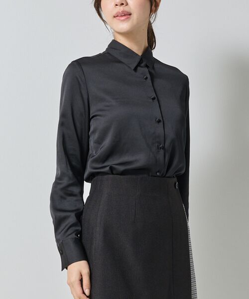 NARACAMICIE / ナラカミーチェ シャツ・ブラウス | 【NARACAMICIE】サテン長袖シャツ | 詳細2