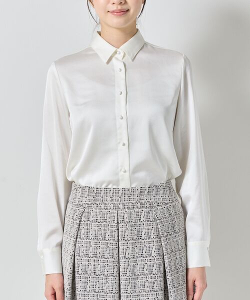 NARACAMICIE / ナラカミーチェ シャツ・ブラウス | 【NARACAMICIE】サテン長袖シャツ | 詳細3