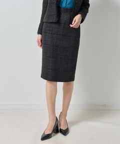 NARACAMICIE / ナラカミーチェ ミニ・ひざ丈スカート | 【NARACAMICIE】【セットアップ対応】ファンシーツィードタイトスカート