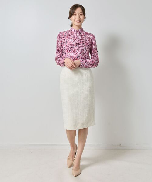 NARACAMICIE / ナラカミーチェ ミニ・ひざ丈スカート | 【NARACAMICIE】【セットアップ対応】ファンシーツィードタイトスカート | 詳細12