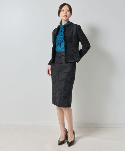 NARACAMICIE / ナラカミーチェ ミニ・ひざ丈スカート | 【NARACAMICIE】【セットアップ対応】ファンシーツィードタイトスカート | 詳細13