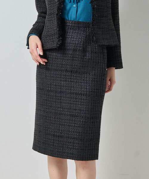 NARACAMICIE / ナラカミーチェ ミニ・ひざ丈スカート | 【NARACAMICIE】【セットアップ対応】ファンシーツィードタイトスカート | 詳細2