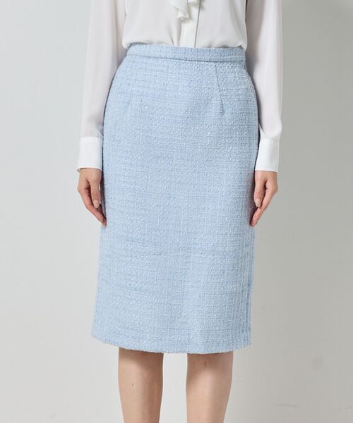 NARACAMICIE / ナラカミーチェ ミニ・ひざ丈スカート | 【NARACAMICIE】【セットアップ対応】ファンシーツィードタイトスカート | 詳細4