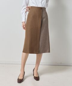 NARACAMICIE / ナラカミーチェ ミニ・ひざ丈スカート | 【NARACAMICIE】【セットアップ対応】ヘリンボン×チェックスカート
