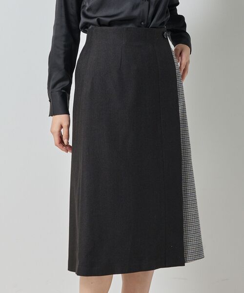 NARACAMICIE / ナラカミーチェ ミニ・ひざ丈スカート | 【NARACAMICIE】【セットアップ対応】ヘリンボン×チェックスカート | 詳細1