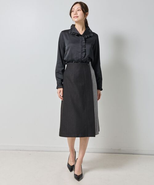 NARACAMICIE / ナラカミーチェ ミニ・ひざ丈スカート | 【NARACAMICIE】【セットアップ対応】ヘリンボン×チェックスカート | 詳細11