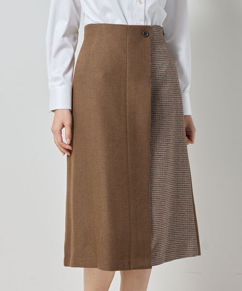 NARACAMICIE / ナラカミーチェ ミニ・ひざ丈スカート | 【NARACAMICIE】【セットアップ対応】ヘリンボン×チェックスカート | 詳細2