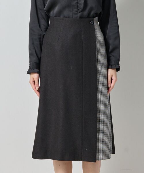 NARACAMICIE / ナラカミーチェ ミニ・ひざ丈スカート | 【NARACAMICIE】【セットアップ対応】ヘリンボン×チェックスカート | 詳細3