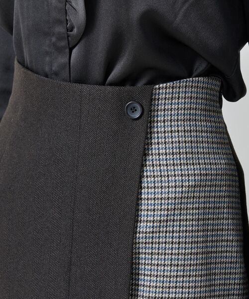 NARACAMICIE / ナラカミーチェ ミニ・ひざ丈スカート | 【NARACAMICIE】【セットアップ対応】ヘリンボン×チェックスカート | 詳細6