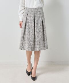 NARACAMICIE / ナラカミーチェ ミニ・ひざ丈スカート | 【NARACAMICIE】ツィードタックフレアスカート