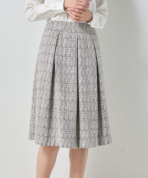 NARACAMICIE / ナラカミーチェ ミニ・ひざ丈スカート | 【NARACAMICIE】ツィードタックフレアスカート | 詳細1
