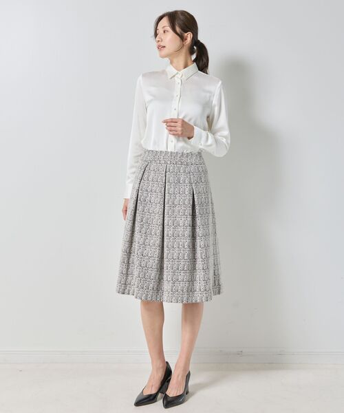 NARACAMICIE / ナラカミーチェ ミニ・ひざ丈スカート | 【NARACAMICIE】ツィードタックフレアスカート | 詳細10