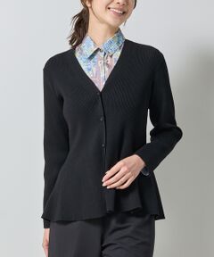 NARACAMICIE / ナラカミーチェ ニット・セーター | 【NARACAMICIE】フレアペプラムカーディガン