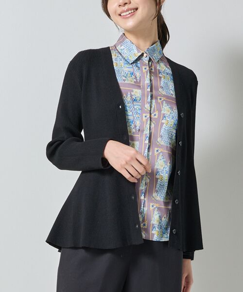 NARACAMICIE / ナラカミーチェ ニット・セーター | 【NARACAMICIE】フレアペプラムカーディガン | 詳細1