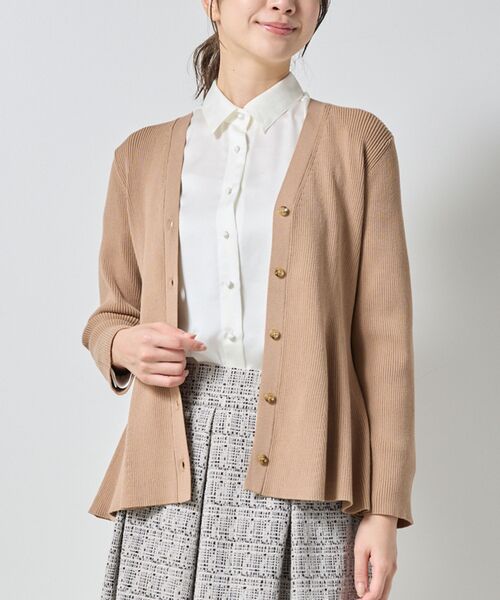 NARACAMICIE / ナラカミーチェ ニット・セーター | 【NARACAMICIE】フレアペプラムカーディガン | 詳細2