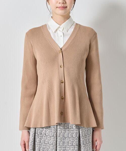 NARACAMICIE / ナラカミーチェ ニット・セーター | 【NARACAMICIE】フレアペプラムカーディガン | 詳細3