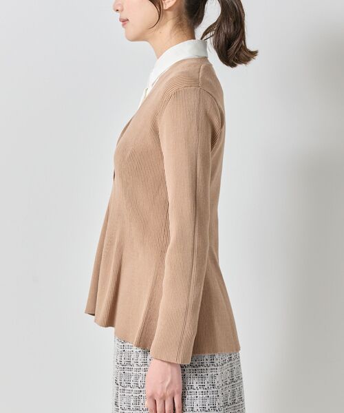 NARACAMICIE / ナラカミーチェ ニット・セーター | 【NARACAMICIE】フレアペプラムカーディガン | 詳細4