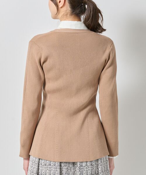 NARACAMICIE / ナラカミーチェ ニット・セーター | 【NARACAMICIE】フレアペプラムカーディガン | 詳細5