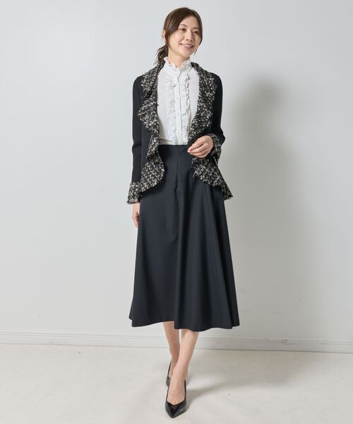 NARACAMICIE / ナラカミーチェ ニット・セーター | 【NARACAMICIE】ラメツィードドッキングフリルカーディガン | 詳細15