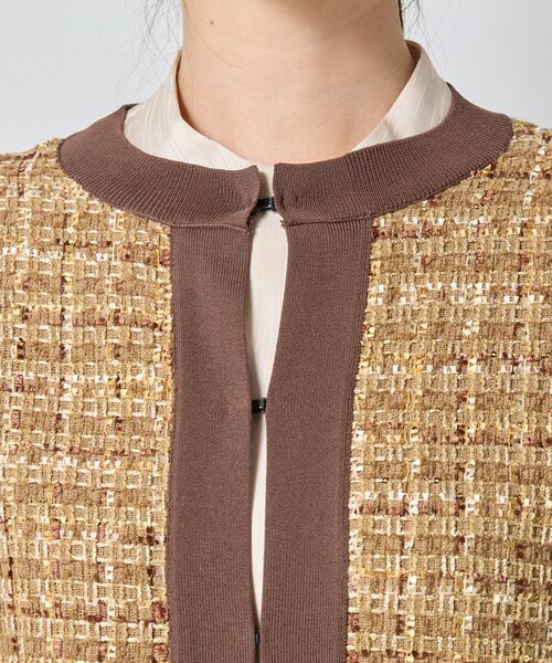 NARACAMICIE / ナラカミーチェ ニット・セーター | 【NARACAMICIE】ラメツィードドッキングクルーカーディガン | 詳細7