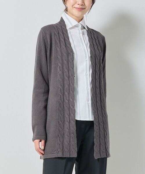 NARACAMICIE / ナラカミーチェ ニット・セーター | 【NARACAMICIE】ケーブルニットカーディガン | 詳細2