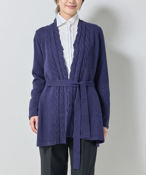 NARACAMICIE / ナラカミーチェ ニット・セーター | 【NARACAMICIE】ケーブルニットカーディガン | 詳細3