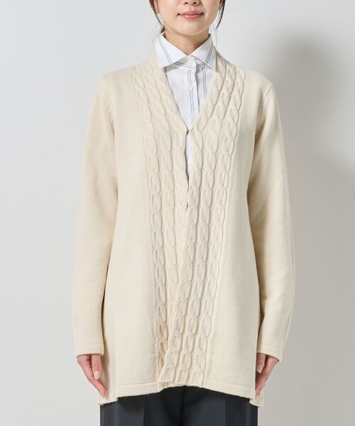 NARACAMICIE / ナラカミーチェ ニット・セーター | 【NARACAMICIE】ケーブルニットカーディガン | 詳細4