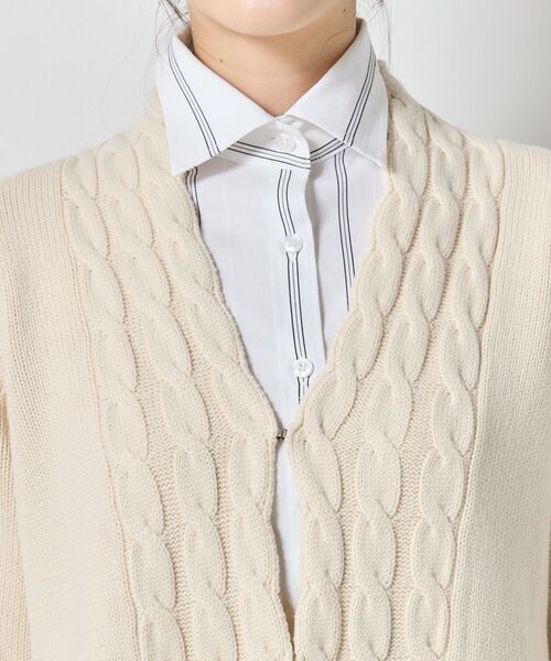 NARACAMICIE / ナラカミーチェ ニット・セーター | 【NARACAMICIE】ケーブルニットカーディガン | 詳細7