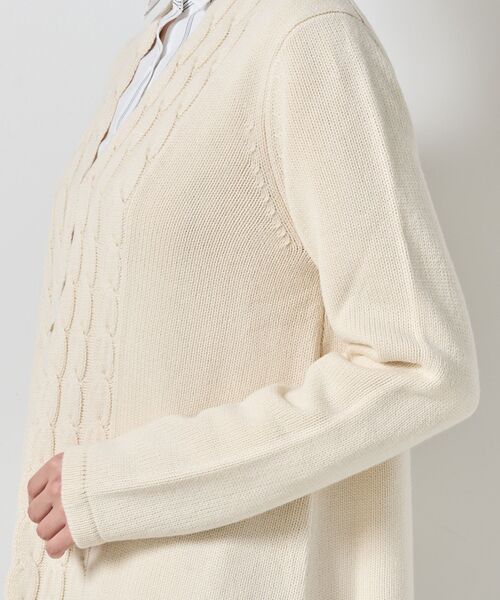NARACAMICIE / ナラカミーチェ ニット・セーター | 【NARACAMICIE】ケーブルニットカーディガン | 詳細9