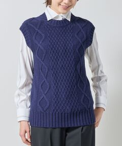 NARACAMICIE / ナラカミーチェ ニット・セーター | 【NARACAMICIE】ケーブルニットベスト