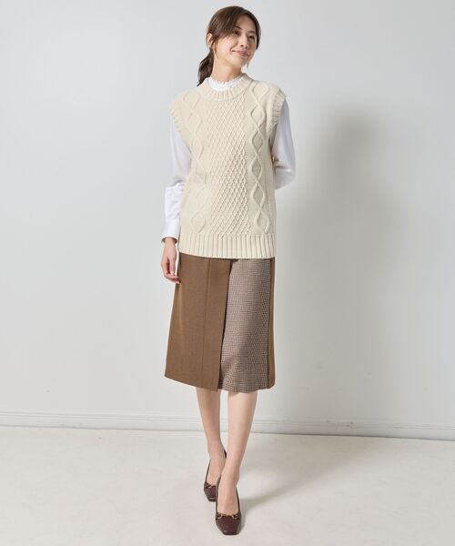 NARACAMICIE / ナラカミーチェ ニット・セーター | 【NARACAMICIE】ケーブルニットベスト | 詳細12